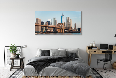 Pintura em tela Panorama da ponte e do rio