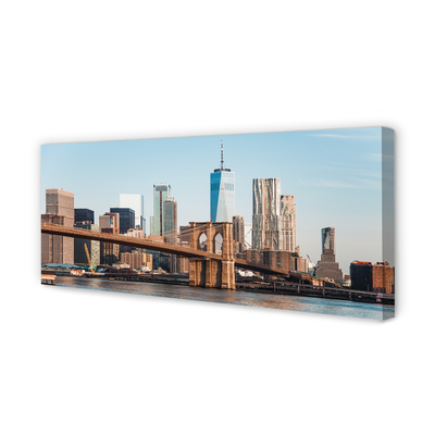 Pintura em tela Panorama da ponte e do rio