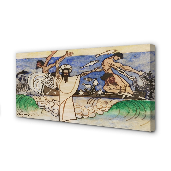 Quadro em tela Esboce Jesus o Mar