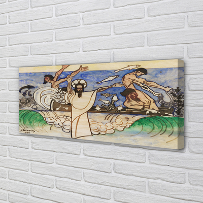 Quadro em tela Esboce Jesus o Mar