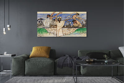 Quadro em tela Esboce Jesus o Mar