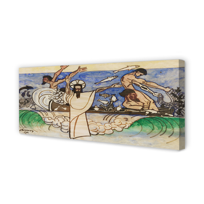 Quadro em tela Esboce Jesus o Mar