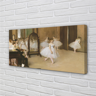 Pintura em tela A Lição de Dança - Edgar Degas