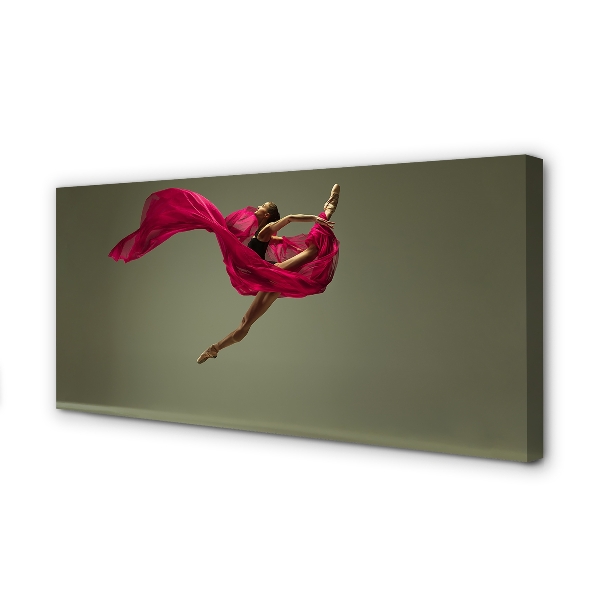 Pintura em tela Mulher barbante material rosa