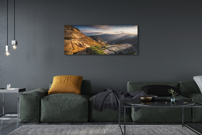 Pintura em tela Nascer do sol na montanha