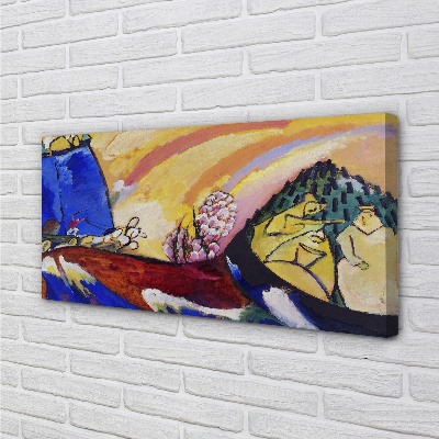 Quadro em tela Pintura com Troika - Wassily Kandinsky