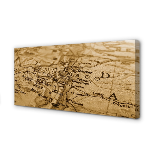 Pintura em tela Mapa antigo