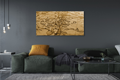 Pintura em tela Mapa antigo