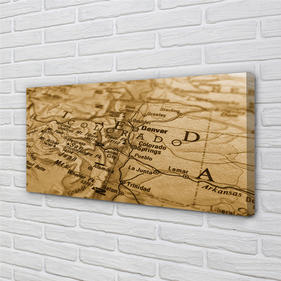 Pintura em tela Mapa antigo