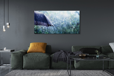 Pintura em tela Gotas de chuva de guarda-chuva