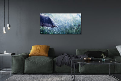 Pintura em tela Gotas de chuva de guarda-chuva
