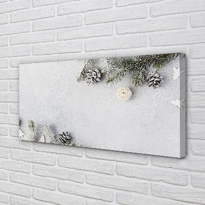 Pintura em tela Galhos de pinha