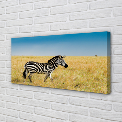 Pintura em tela Campo de zebras
