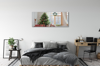 Quadro em tela presentes de árvore de natal