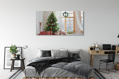 Quadro em tela presentes de árvore de natal