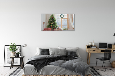 Quadro em tela presentes de árvore de natal