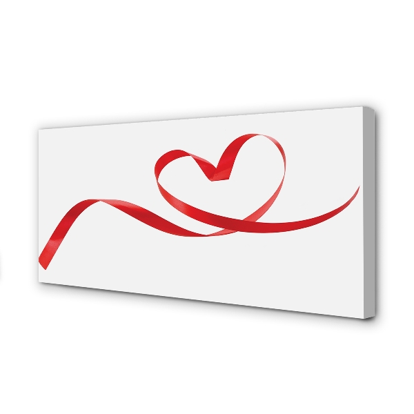 Quadro em tela Fita de coração