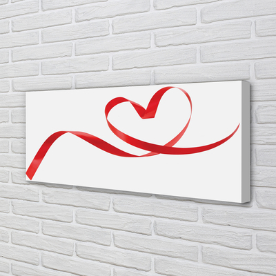 Quadro em tela Fita de coração