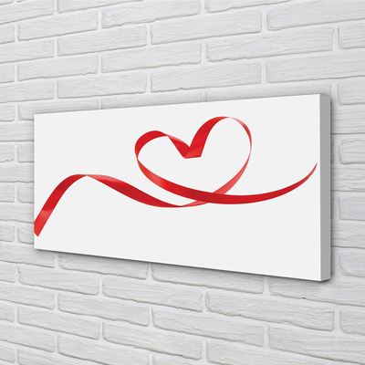 Quadro em tela Fita de coração