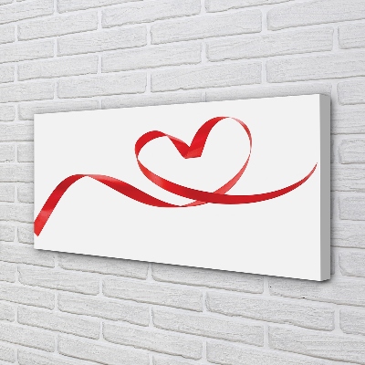 Quadro em tela Fita de coração