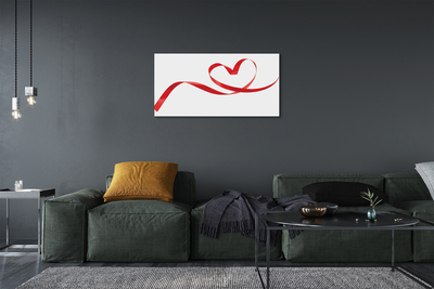 Quadro em tela Fita de coração