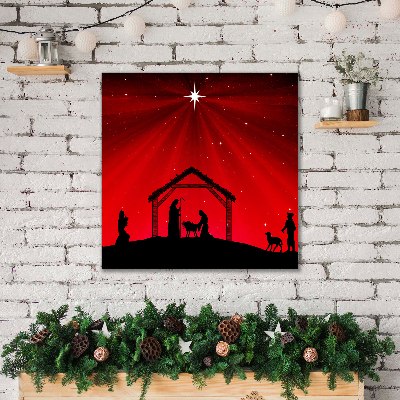 Quadro de parede em tela Férias de Natal com Estrelas