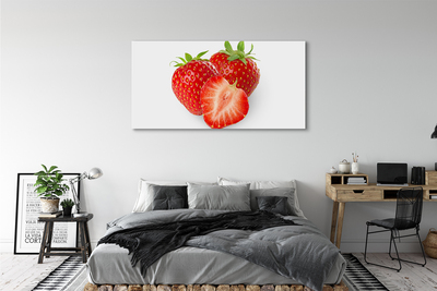 Pintura em tela Morangos em fundo branco