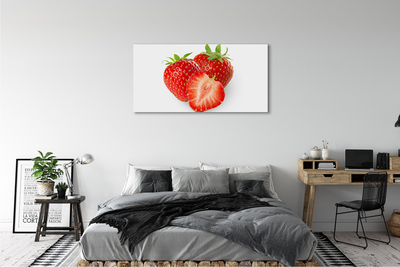 Pintura em tela Morangos em fundo branco