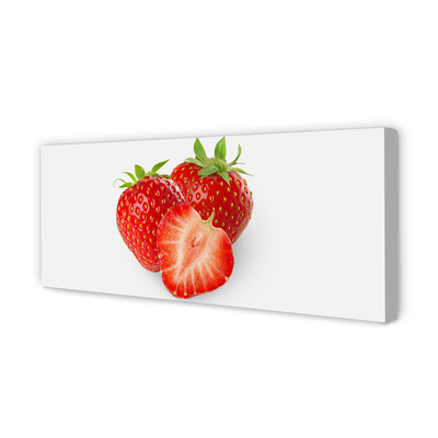 Pintura em tela Morangos em fundo branco