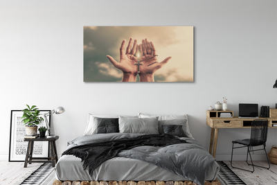Pintura em tela Mãos cruzam o céu