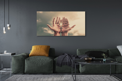 Pintura em tela Mãos cruzam o céu