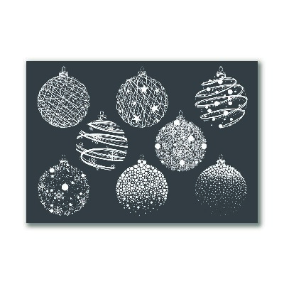 Quadro de parede em tela Bolas de Natal abstratas de inverno