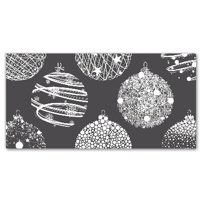 Quadro de parede em tela Bolas de Natal abstratas de inverno