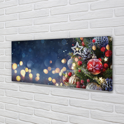 Quadro em tela Decorações de neve para árvores de Natal