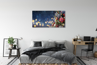 Quadro em tela Decorações de neve para árvores de Natal