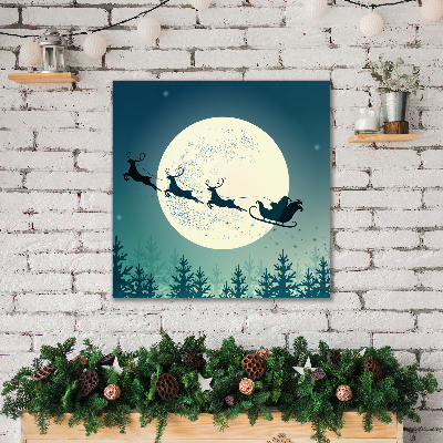 Quadro em tela Trenó do Papai Noel de Natal