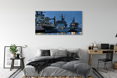 Pintura em tela Navios mar céu