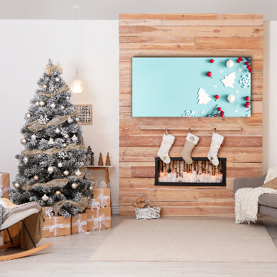 Quadro de parede em tela Decorações de floco de neve de Natal
