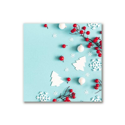 Quadro de parede em tela Decorações de floco de neve de Natal