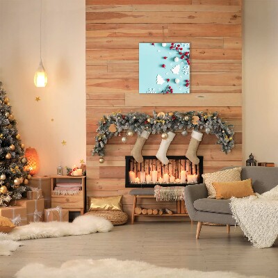 Quadro de parede em tela Decorações de floco de neve de Natal