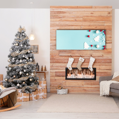 Quadro de parede em tela Decorações de floco de neve de Natal