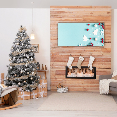 Quadro de parede em tela Decorações de floco de neve de Natal