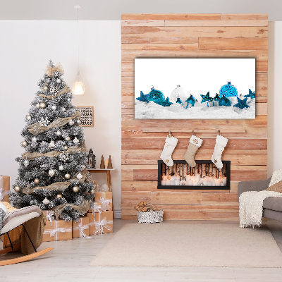 Quadro em tela Enfeites Decorações de Natal Neve
