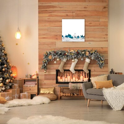 Quadro em tela Enfeites Decorações de Natal Neve