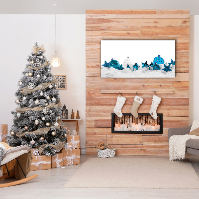 Quadro em tela Enfeites Decorações de Natal Neve