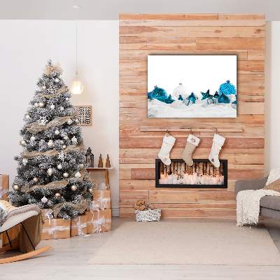 Quadro em tela Enfeites Decorações de Natal Neve