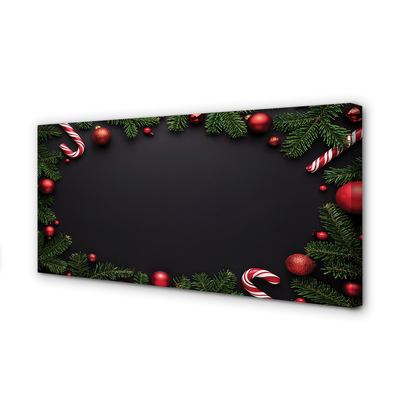 Pintura em tela Galhos, enfeites, pirulitos