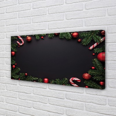 Pintura em tela Galhos, enfeites, pirulitos