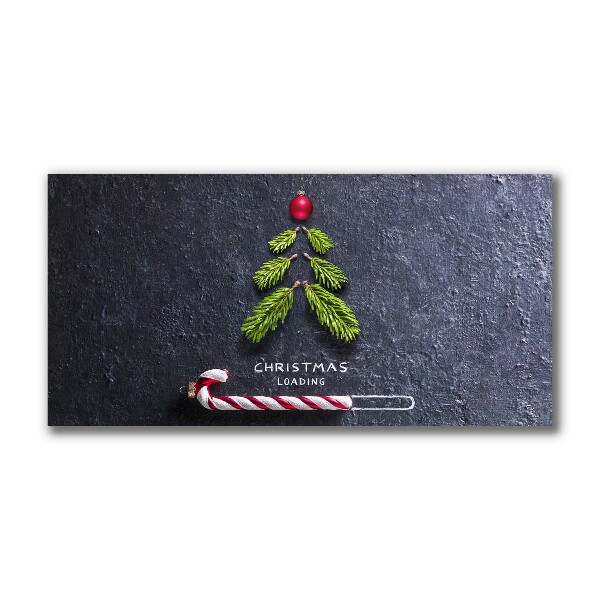 Quadro de parede em tela Árvore de Natal abstrata Inverno sagrado