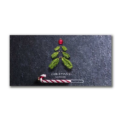 Quadro de parede em tela Árvore de Natal abstrata Inverno sagrado